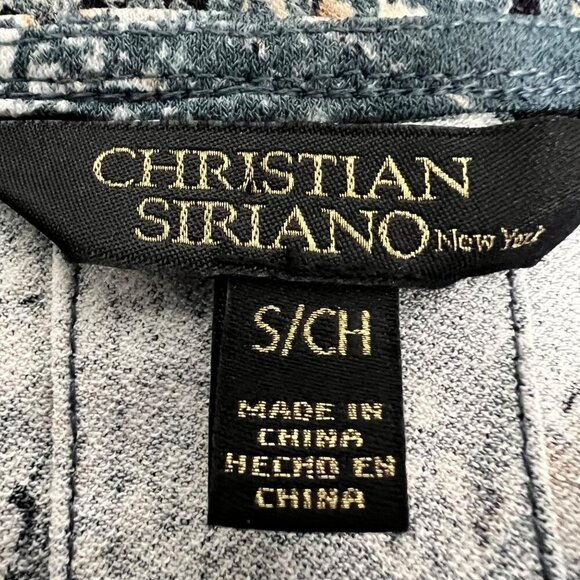 Christian Siriano Womens Short Sleeve V-Neck Snake Print Shift Dress Small - Picture 8 of 9